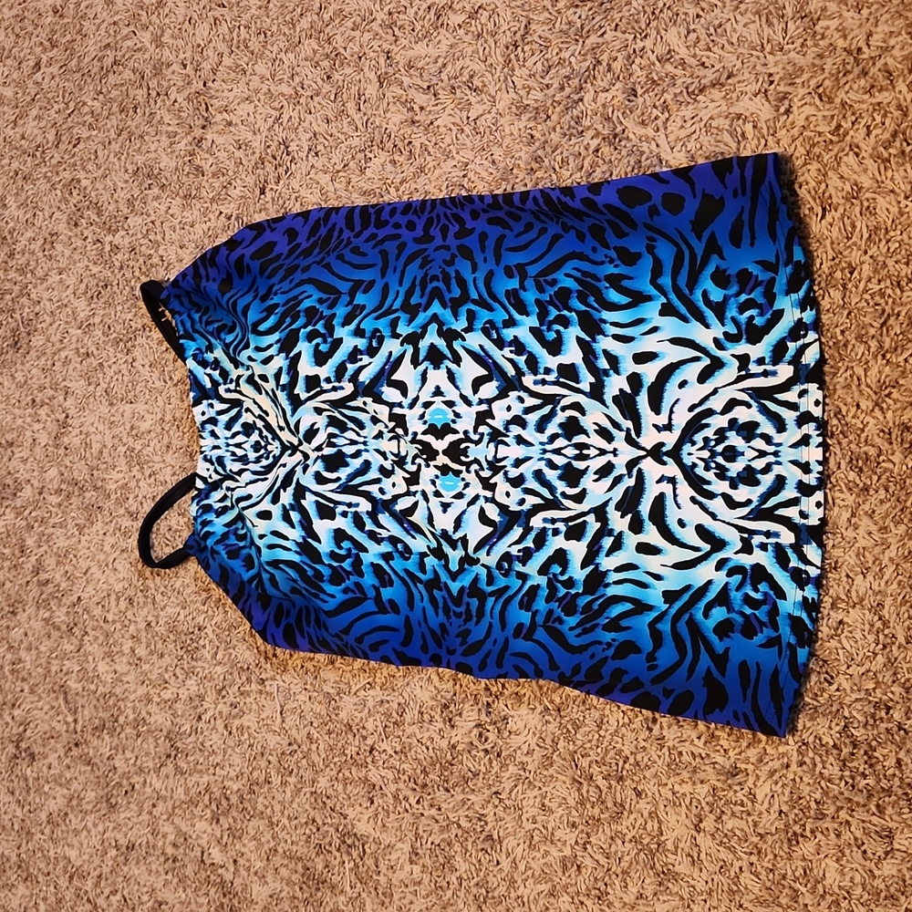 Caribbean Joe Leopard Tankini Top